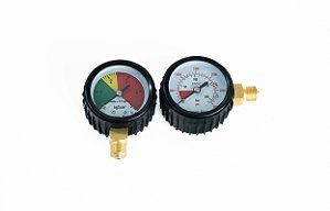 Par de Manômetros para Regulador de CO₂