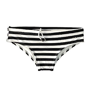 Sunga VM Slim Estampada Listra Média Horizontal Preto e Branco