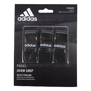 OVERGRIP Adidas Beach Tennis e Padel - Kit com 3 unidades - Preto