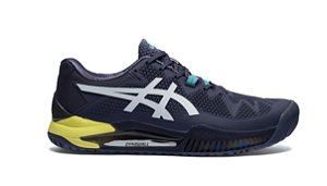 Tênis Asics Gel Resolution 8 Marinho e Amarelo