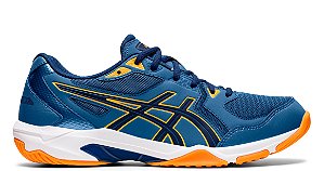 TÊNIS ASICS GEL-ROCKET 10 AZUL  E LARANJA