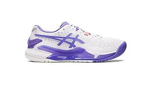 Tênis Asics Gel Resolution 9 Feminino Branco e Lilás