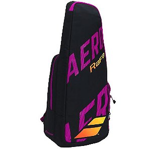 Mochila Raqueteira Babolat Pure Aero Rafa Preta Amarela e Roxa