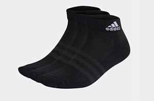 Meia Adidas Cushioned Sportswear Ankle 3 Pares Preta