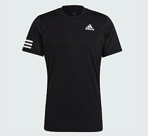 Camiseta Adidas CLUB 3 Listras TEE Preta