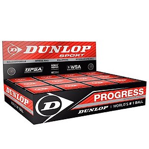 Caixa de Bola de Squash Dunlop PROGRESS 1 ponto VERMELHO