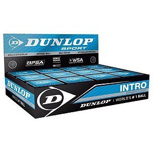 Caixa de Bola de Squash Dunlop INTRO 1 ponto AZUL