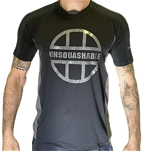 Camiseta UNSQUASHABLE Preta e Chumbo