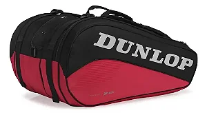 Raqueteira Dunlop 8R CX-Performance Thermo - Preta e Vermelha