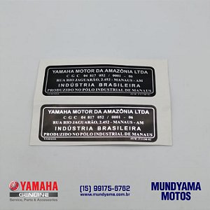 Emblema Industria Brasileira (14) - FAZER 250 / XTZ 250 LANDER (Original Yamaha)