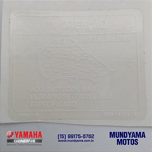 Etiqueta Atenção ao Nível de Combustível - XTZ 125 (Original Yamaha)