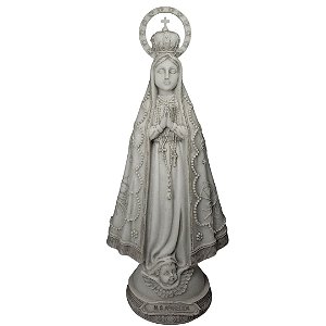 Nossa Senhora Aparecida de Mármore Branca 22cm