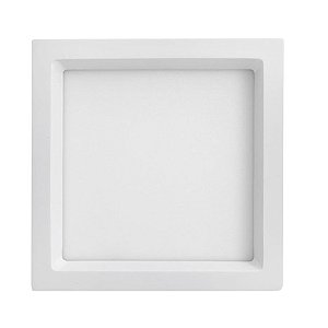 Luminária Plafon 36W LED Embutir Recuado Quadrado Branco Frio