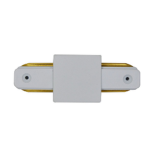Conector Emenda tipo Reto para Trilho Eletrificado LED Cor Branca
