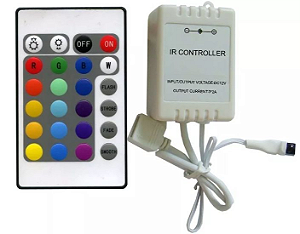 Controle Remoto e Controladora para Fita Led 5050 e 3528 RGB - Reposição