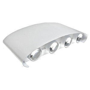 Luminária Arandela LED 8W Branco Quente Externa - Branca