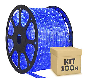 Mangueira LED Azul 100 metros 220v Ultra Intensidade - À prova d'água