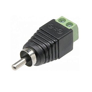 Plug Conector Borne RCA Macho Para Cftv Áudio e Vídeo - Extra ou Reposição