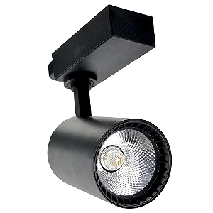 Spot LED 10W Branco Quente para Trilho Eletrificado Preto