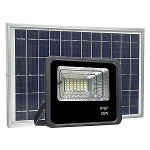 Refletor LED Solar 20w 40 Leds Auto Recarregável