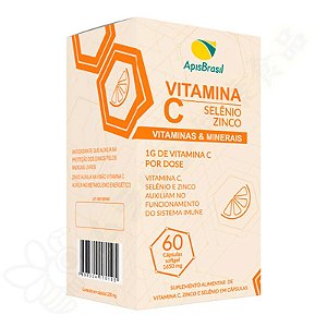 Vitamina C com Selênio e Zinco 1450mg Softgel c/60 - Apis Brasil