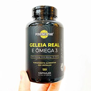 Geleia Real e Omega 3 em cápsulas c/120 - Polenectar