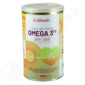 Óleo de Peixe Omega-3 200 Cápsulas 100% TG - Naturalis