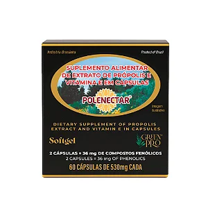 Própolis Verde com Vit E em cápsulas 530mg c/60 - Polenectar