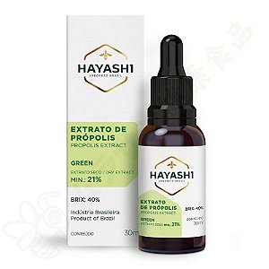 Extrato de Própolis Hayashi 21% 30ml - Hayashi Própolis