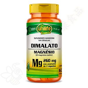 Magnésio Dimalato em cápsulas c/60 - Unilife