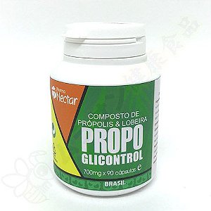Propoglicontrol (Própolis + Lobeira) em cápsulas c/90 - Pharma Néctar