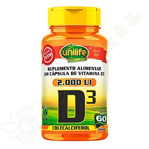 Vitamina D3 2000UI 470mg c/60 - Unilife