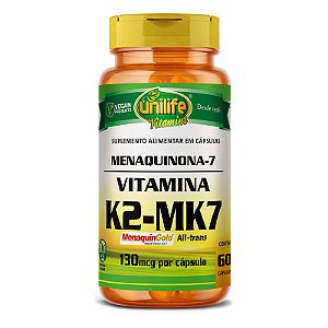 Vitamina K2 Menaquinona MK-7 c/60 - Unilife