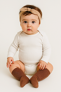 Meia 3/4 Coffe Duda (06-12m)