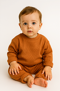 Conjunto Canelado Unissex (6-12m) ; (1 ano)