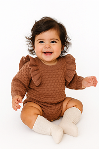 Romper Tricot Alícia (3 meses) ; (6-9 meses)