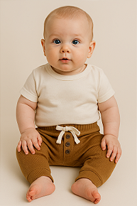 Calça Canelada Unissex (3-6m)