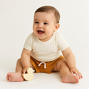 Bermuda Mostarda Unissex (3 meses)