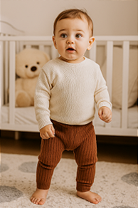 Calça de Bebê Unissex (Rn-06m) ; (6-12m)