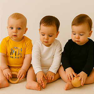 Kit com 3 Bodies Unissex (9 meses)
