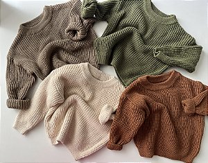 Blusa de Frio de Bebê Tricot Unissex