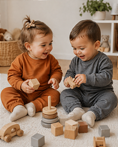 Conjuntos de Bebê Canelados Unissex