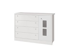 Cômoda Joãozinho 4 Gavetas 1 Porta Sapateira Reller