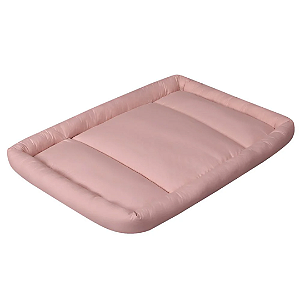 Colchonete Infantil Rosê Antigo Dobrável com Bordas Fofinhas 100% Algodão - Batistela Baby