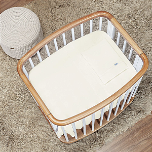 Jogo de Lençol Mini Berço Basic Palha 3 Peças - Batistela Baby