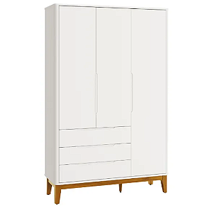 Guarda-Roupa BOOM Classic 3 Portas e 3 Gavetas pés madeira