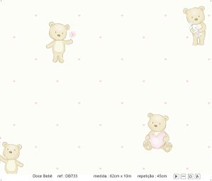 Papel de Parede - Doce Bebê 1 ( Ursa Delicada / DB733)