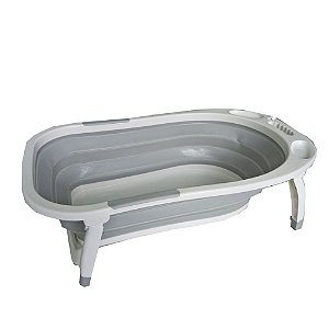 Banheira Shine Dobrável Portátil Cinza Star Baby