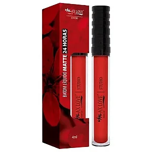 Batom líquido matte 24hs vermelho max love