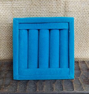 PORTA JÓIAS BANDEJA ROYAL BLUE - VELUDO PREMIUM AZUL EXPOSITOR